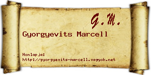 Gyorgyevits Marcell névjegykártya